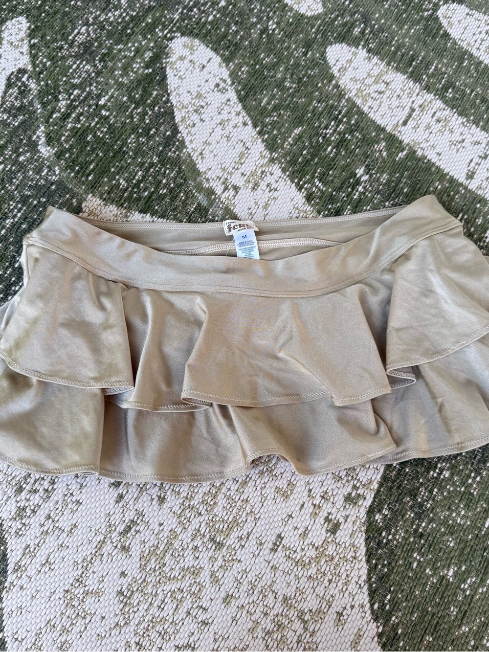 Scarlett Ruffled Mini Skirt in Champagne
